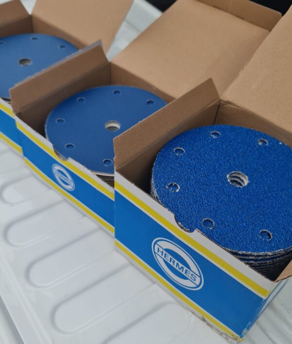 HERMES VELCRO 150MM ZIRCONIA SANDING DISCS | Emporium Floor Supplies